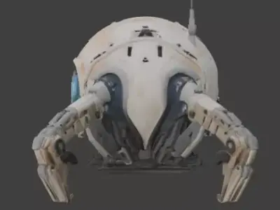 Sci-Fi Maintenance Drone 3D Model v2 Low-poly 3D model