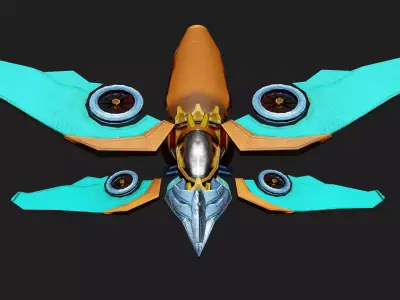 Sci-Fi Ship Low-poly 3D model