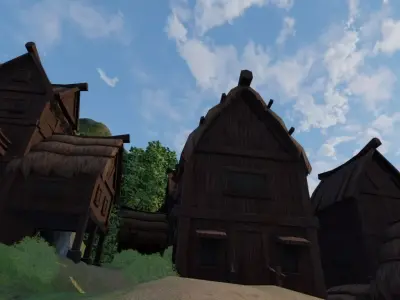 Mountain Village Escape 3D model