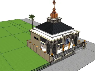 Islamic Mosque public room prayer building  3D model