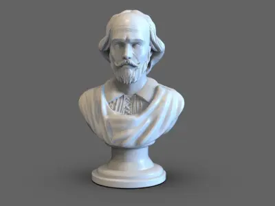 William Shakespeare Bust 3D print model