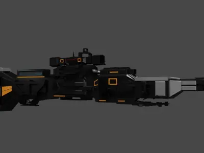 Futuristic Sniper Gun 3D model