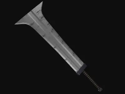 Big Sword Warrior Low-poly 3D model