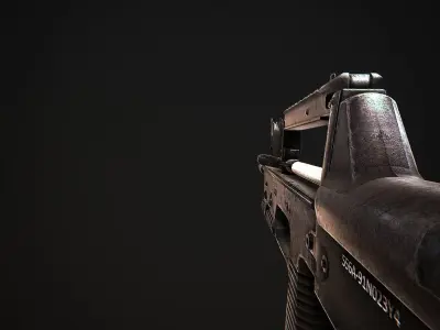 A91 Assault Rifle Low-poly 3D model