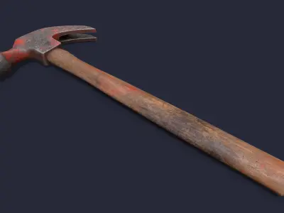 Hammer Low-poly 3D model 7
