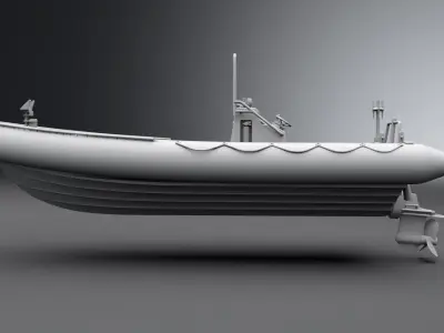 Sea Force 700 RHIB scale model 3D print model