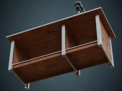 Drill Press And Workbench 1A Low-poly 3D model