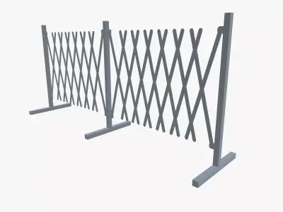 Expandable Barricade Low-poly 3D model purchase