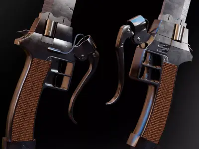 sword from the attack on titan Low-poly 3D model
