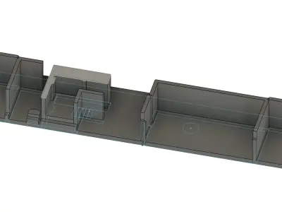Interior for van type F CIWL Rivarossi HO Scale print model 3D print model