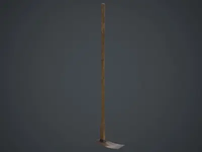 Hoe 2B Low-poly 3D model
