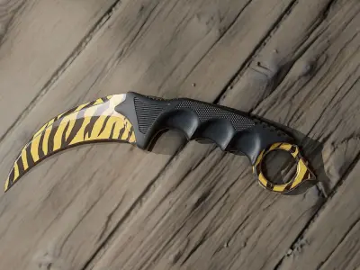 Karambit combat knife Low-poly 3D model