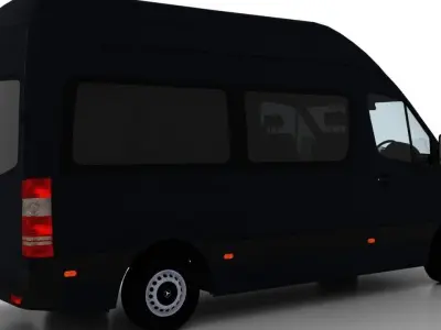 Mercedes Benz Sprinter L2H3 2009 Passenger UK 3D model