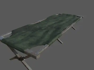 Military Bed 03 Low-poly 3D model