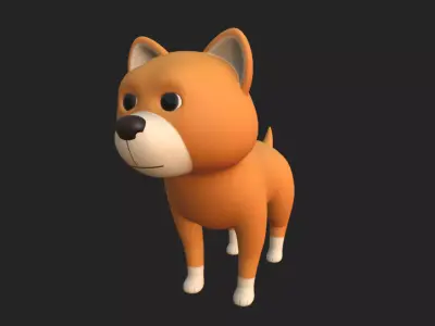 Cartoon Dog 3D model shop