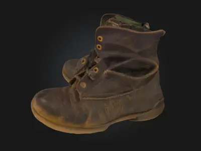 Worn Out Boots  Every Scuff Tells a Story 3D model