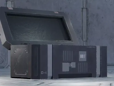 Sci-Fi Military Chest - Game Ready Low-poly 3D model