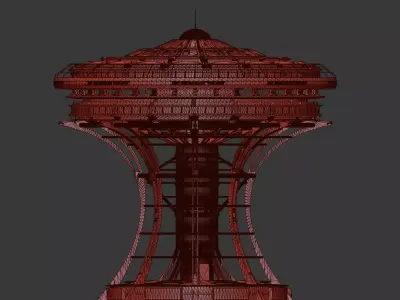 Futuristic Core Structure 3D model