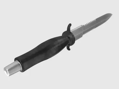 battle knife v4 3D model