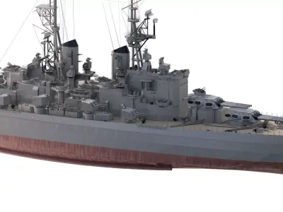WW2 US NAVY  HEAVY CRUISER BASED ON USS DALLAS 3D model
