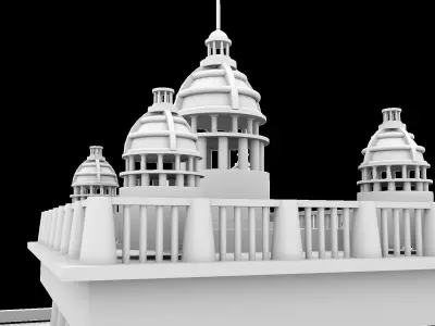 3D Asian Temple 3D model