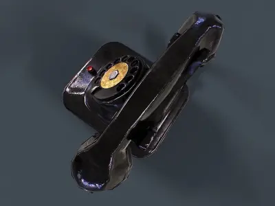 Old Retro Phone v1 Low-poly 3D model
