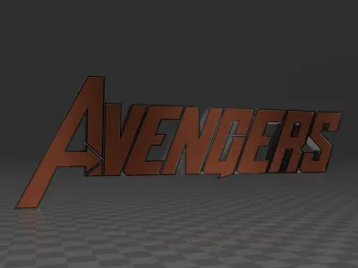 Avengers Logo with Emblem Attachment 3D model