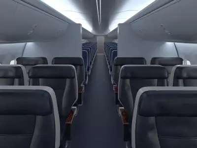 Boeing 737 Passenger Cabin 3D model