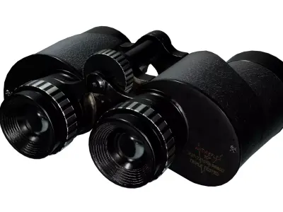 Premium Vintage Game-Ready Japanese Binoculars 3D Model 3D model