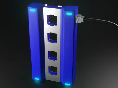Sci fi hand held tool 3D model