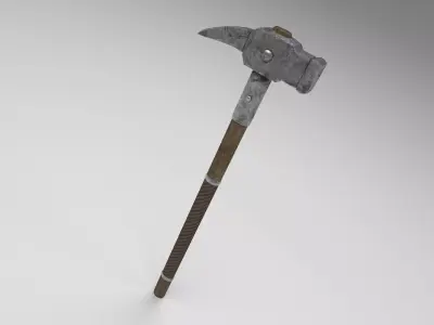 Medieval battle hammer 1 Low-poly 3D model