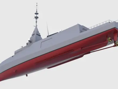 FTI Belharra Frigate Low-poly 3D model