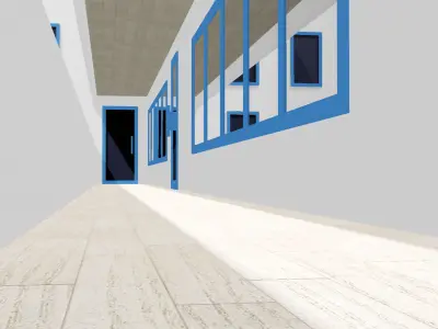 Multi-storey building Low-poly 3D model purchase