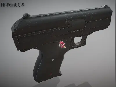 Pistol Hi-Point C9 Low-poly 3D model