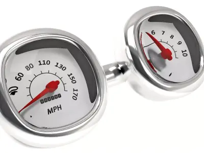 Car dashboard 3D model