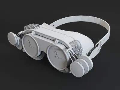 2- Steampunk Glasses- High detail 3d models Low-poly 3D model