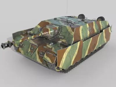 Jagdpanzer IV L48 Low-poly 3D model
