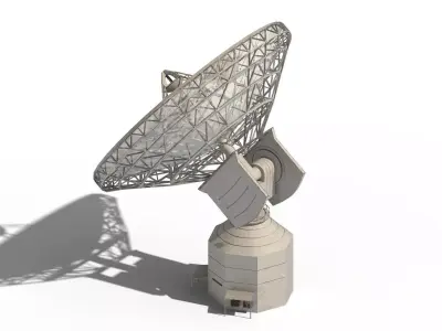 Satellite Dish Antenna Low-poly 3D model get