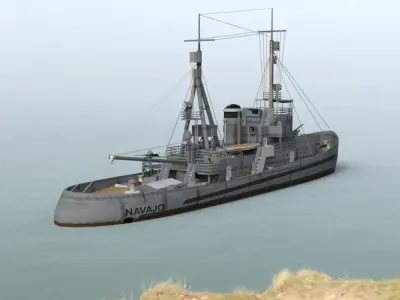 USS Najavo in multiple formats 3D model