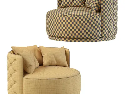 Armchair Mademoiselle 3D model purchase