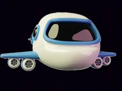 Airplane 3D Illustration 3D model by slabdsgn