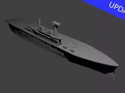 British Aircraft Carrier Eagle Free 3D print model