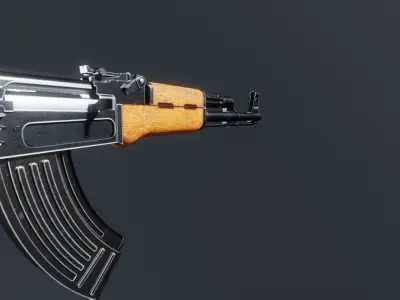 AK-47 Game Ready 3D Model Low-poly 3D model