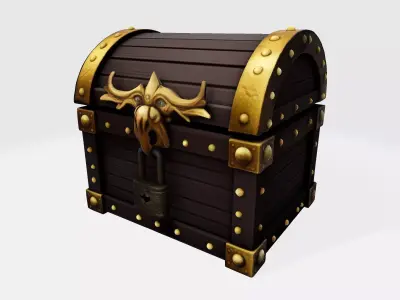 The Low-Poly Treasure Chest Asset Low-poly 3D model