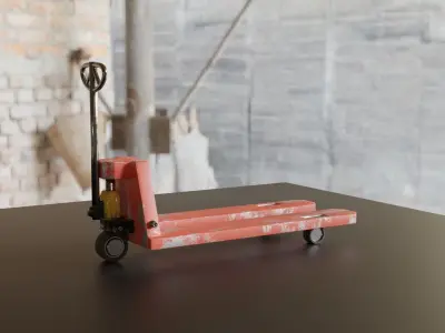 Simple pallet lifter Free low-poly 3D model