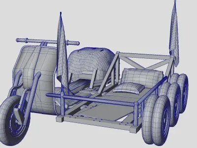 Vespa Gembel SC-4 - Low poly vehicle  Low-poly 3D model