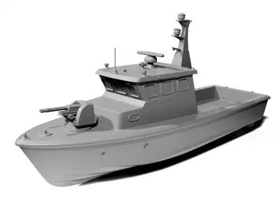 Small patrol boat 3D print model