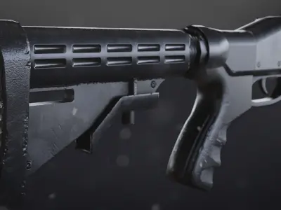 RM 870 Shotgun Low-poly 3D model
