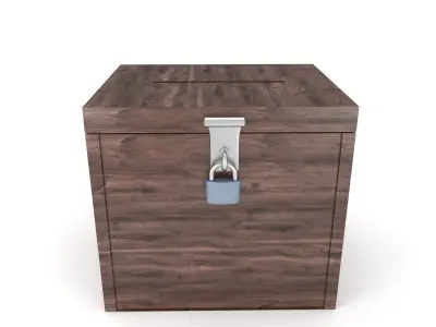 ballot box Low-poly 3D model