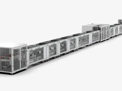 Automatic Battery Assembly Line 3D model